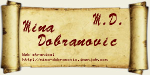 Mina Dobranović vizit kartica